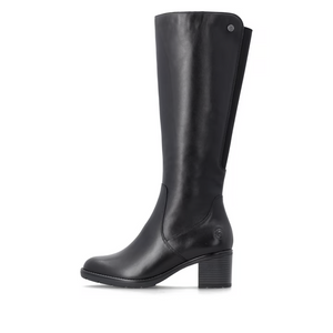 Remonte - D2A78 Black Stretch Knee Boot