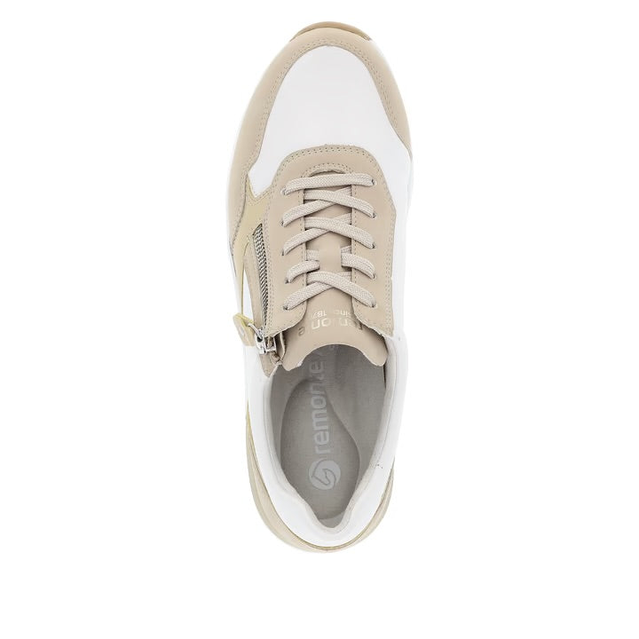 Remonte - D0T01 Beige Zip Trainer