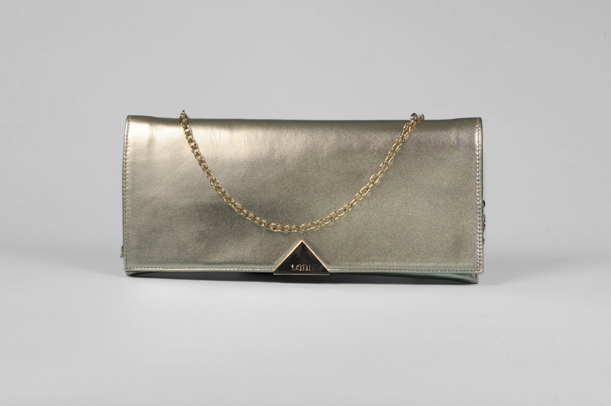 Lodi - Gold Clutch Bag**