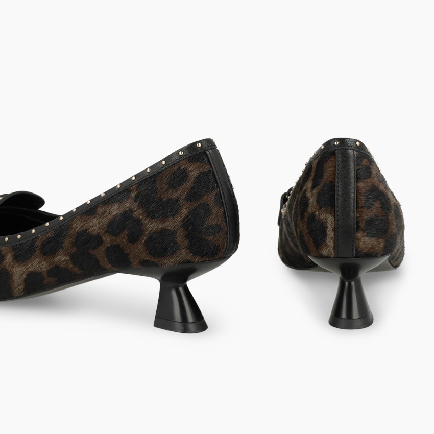 Lodi - A-Casion Brown/Black Kitten Heel Court
