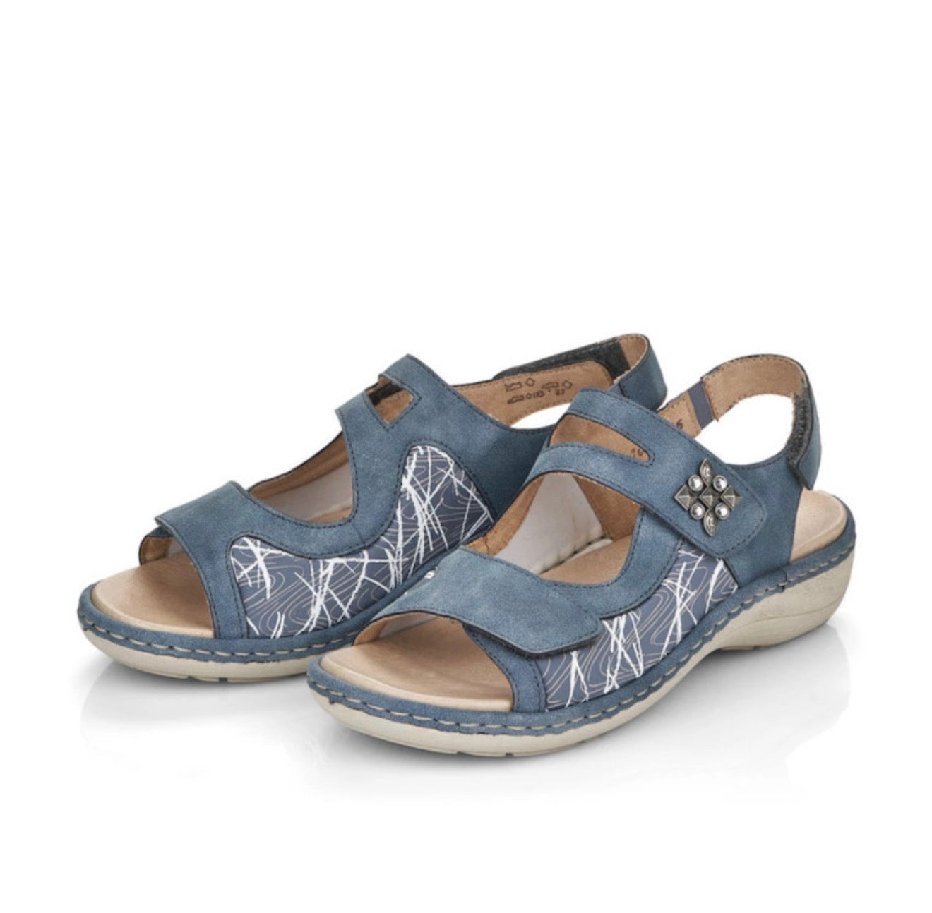 Remonte - D7647 - Blue Velcro Sandal