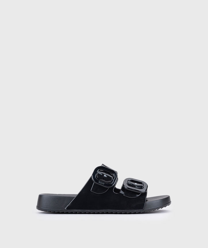 Igor - S10334-002 Black Patent Pool Slide