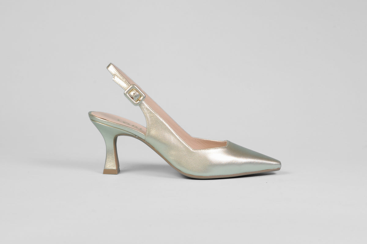 Lodi - Juco Gold Kitten Slingback*