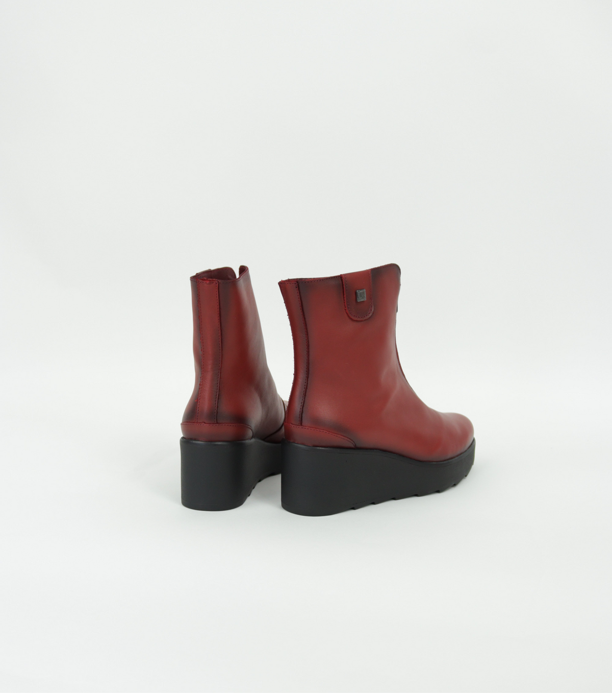 Jose Saenz - 6426 Red Zip Wedge Boot
