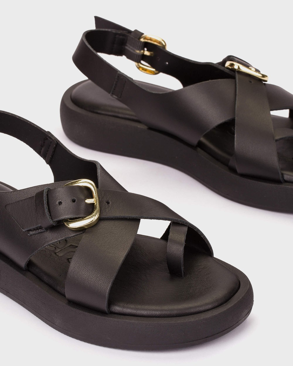 Wonders - AB-1332 Black Sandal