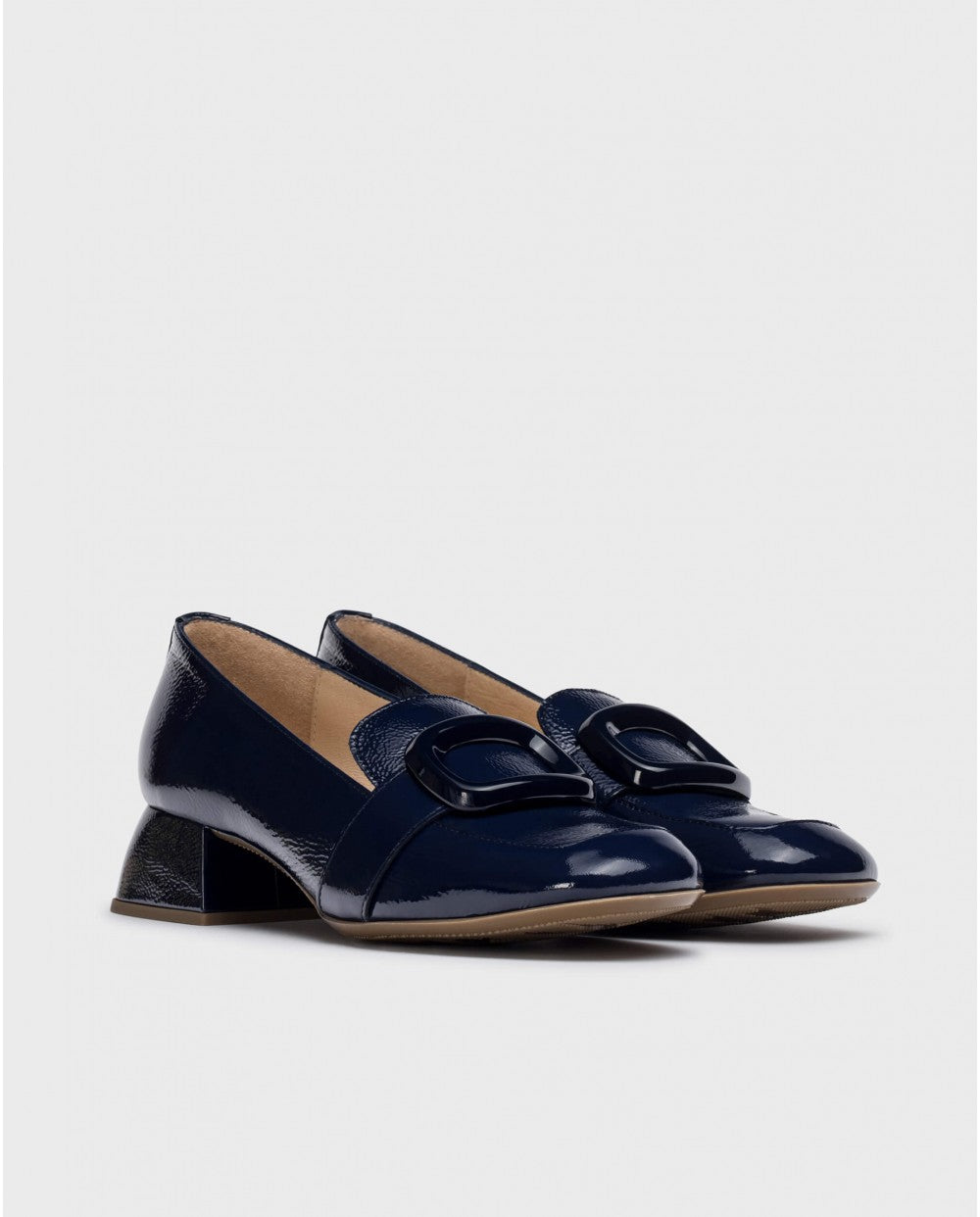 Wonders - D-1203 Navy Patent Loafer