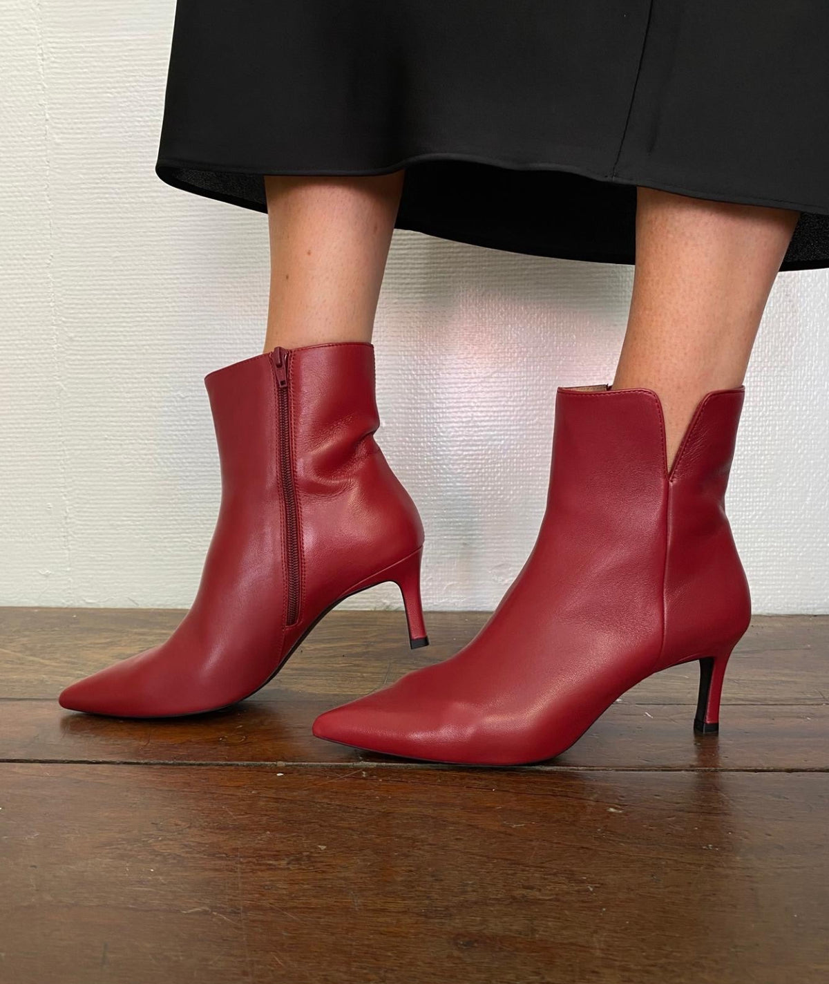 Unisa - Loroya Red Kitten Heel Boot