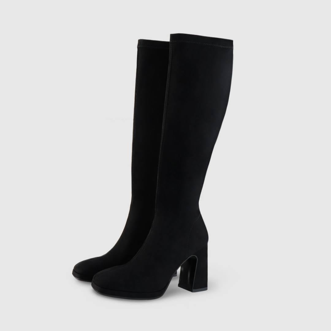 Lodi - Limbo Black Suede Knee High Boots