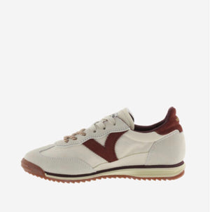 Victoria - 1 158114 Cream/ Burgundy Trainer