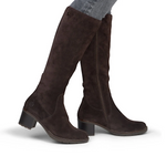 Remonte - D2A78 Brown Suede Elastic Knee High