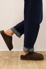 Rohde - 7090 Brown Fur Lined Slipper