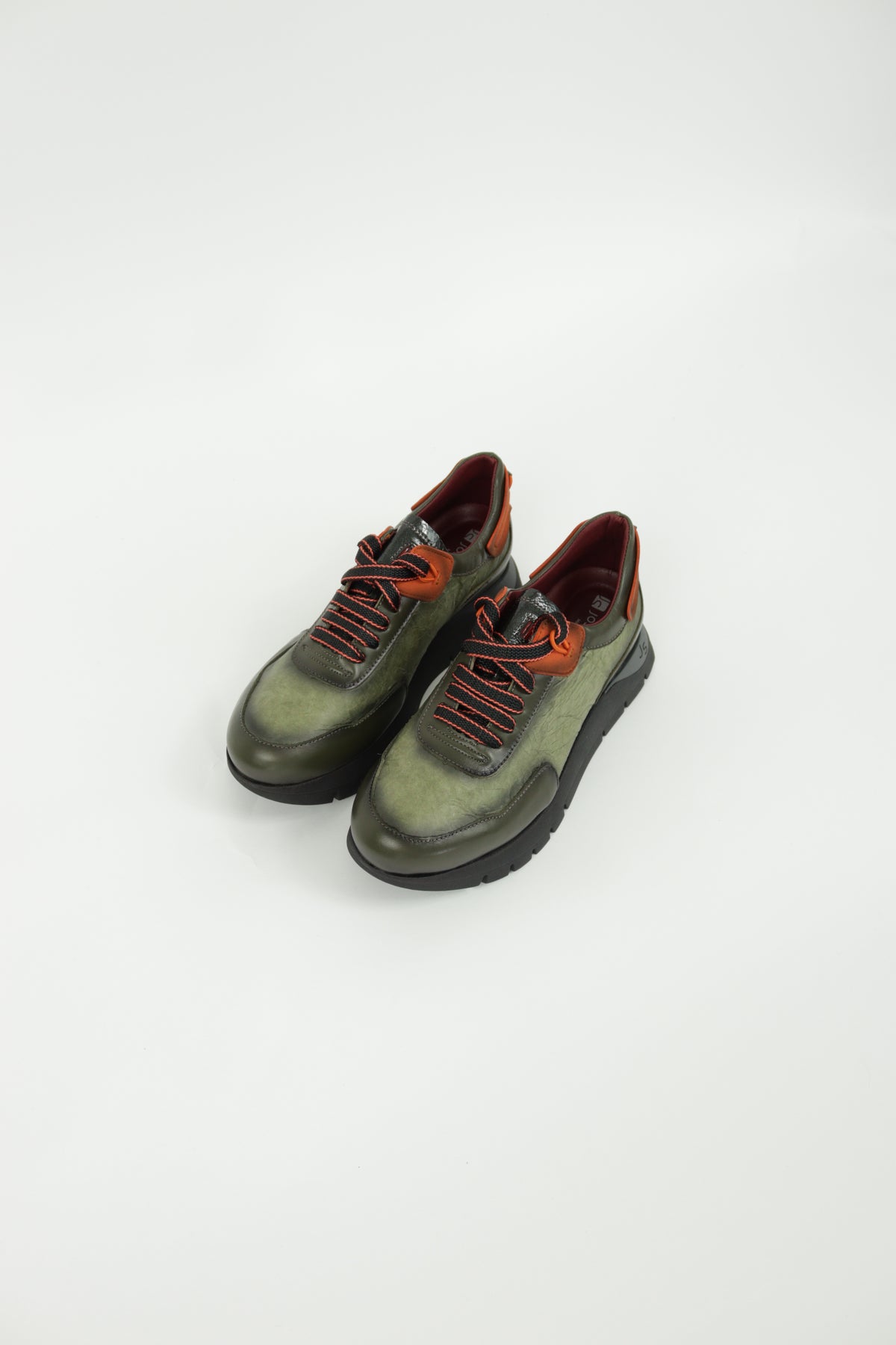 Jose Saenz - 2287 Khaki and Orange Wedge Shoe