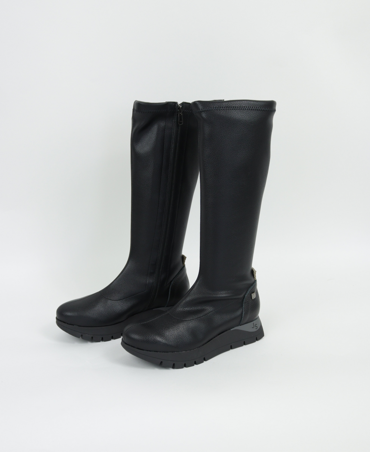 Jose Saenz - 2295 Black Wedge Knee High