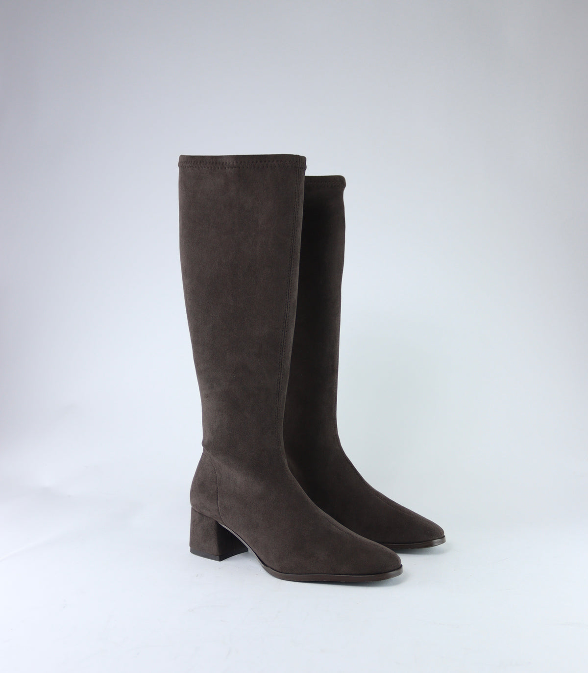 Miss Elastic - 78331 Brown Suede Knee High