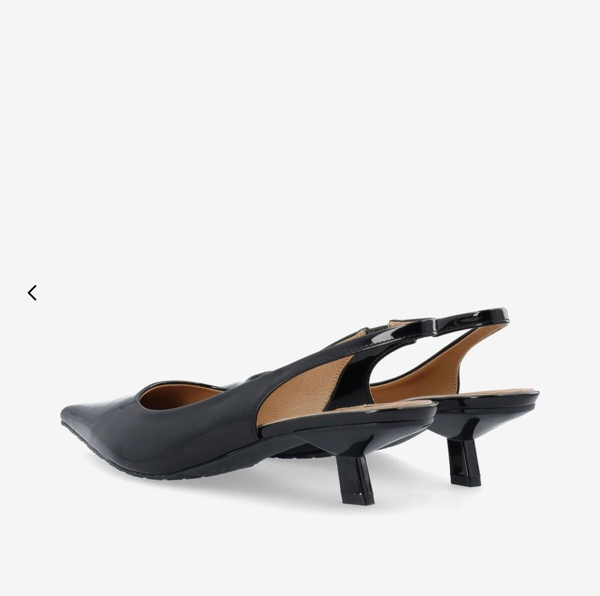 Bianco - 11241276 Black Kitten Heel Slingback