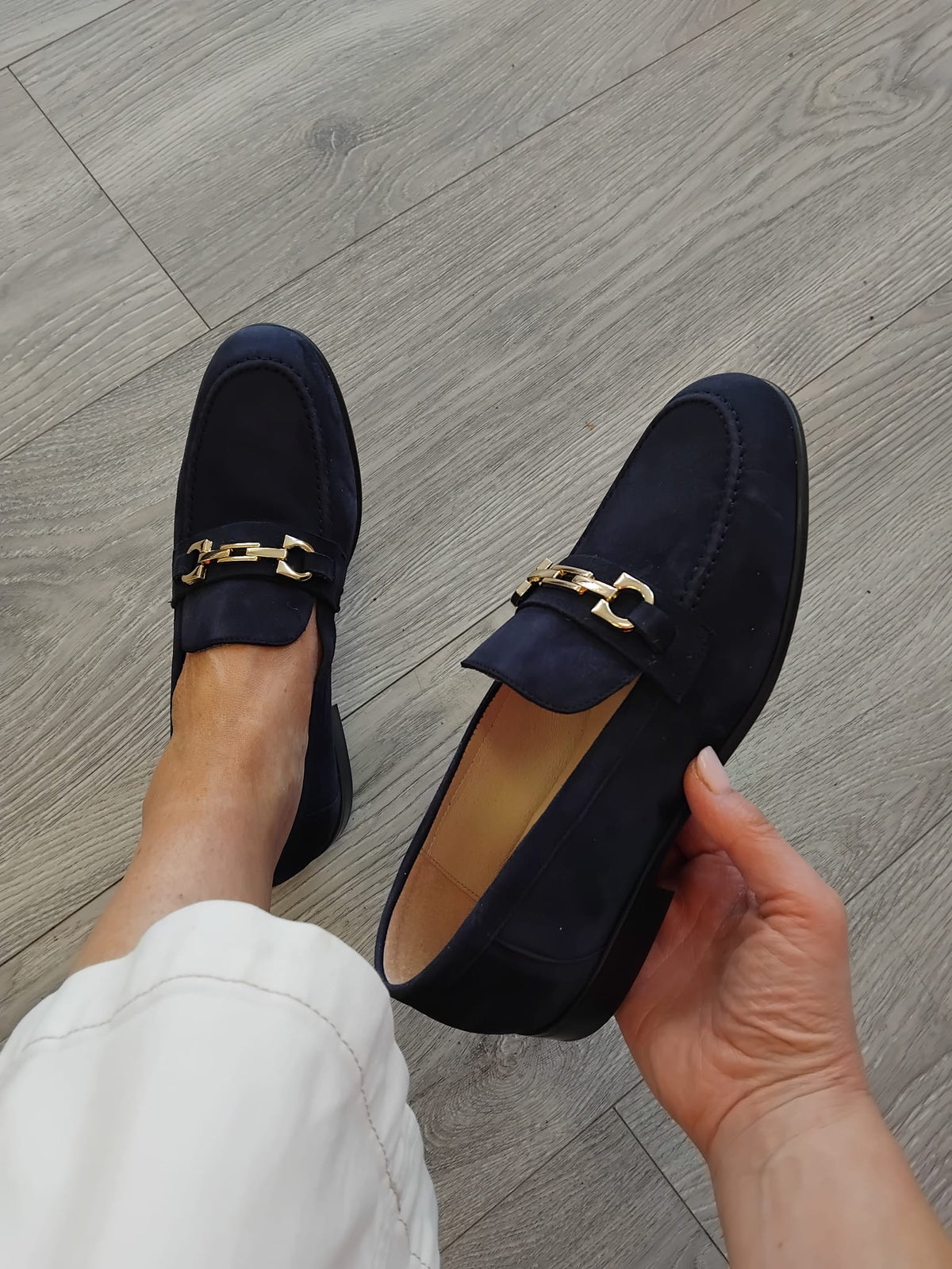 Wonders - B-9802 Navy Suede Loafer