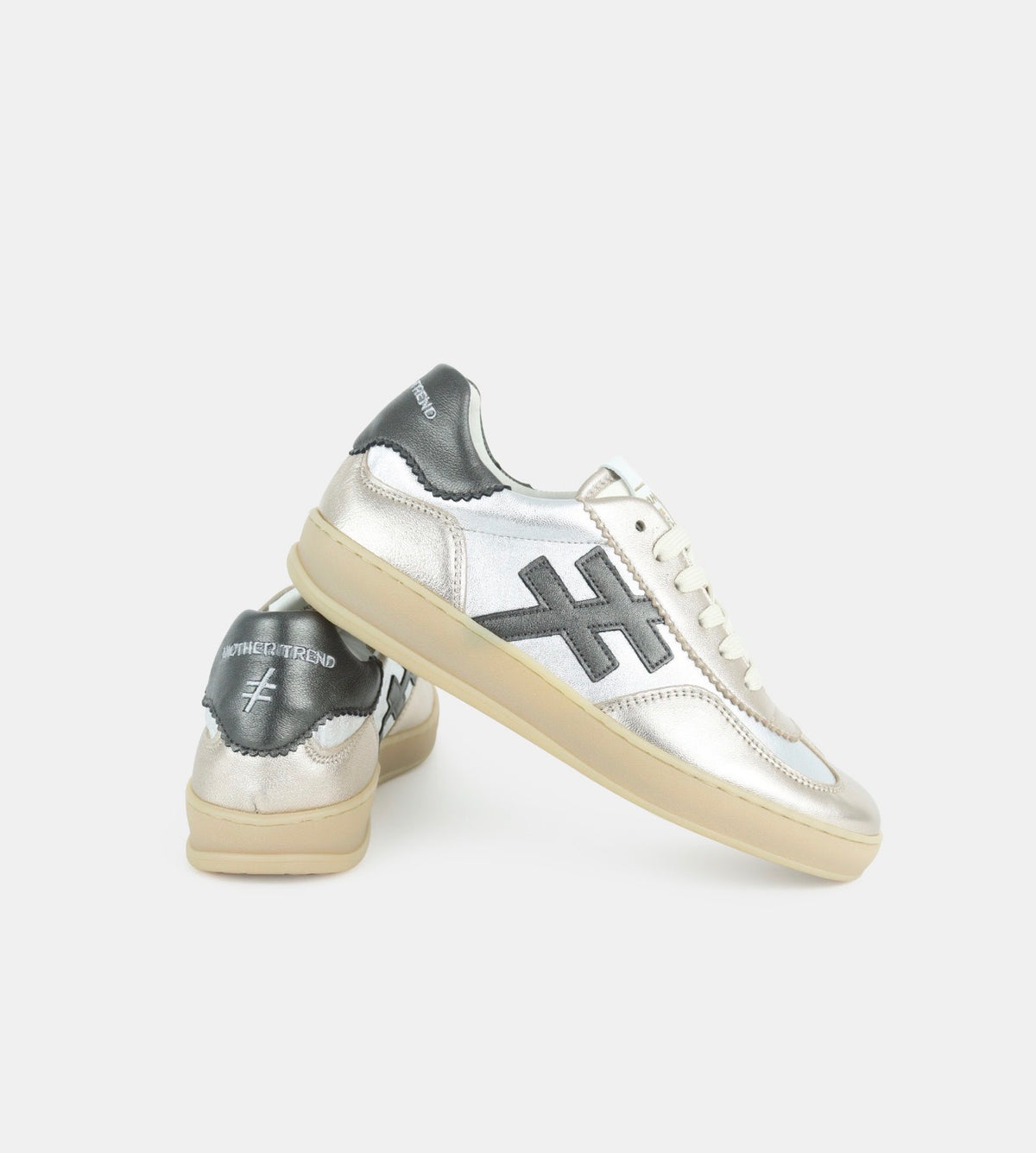 Another Trend - A032 Metal Gold and Silver Trainer