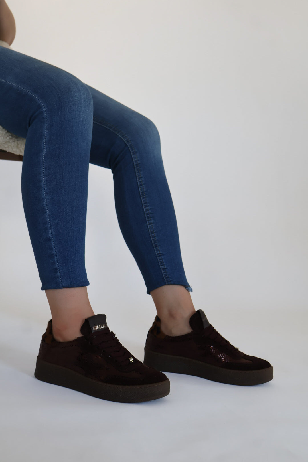 Meline - 525 SBT Brown/Leopard Platform Trainer