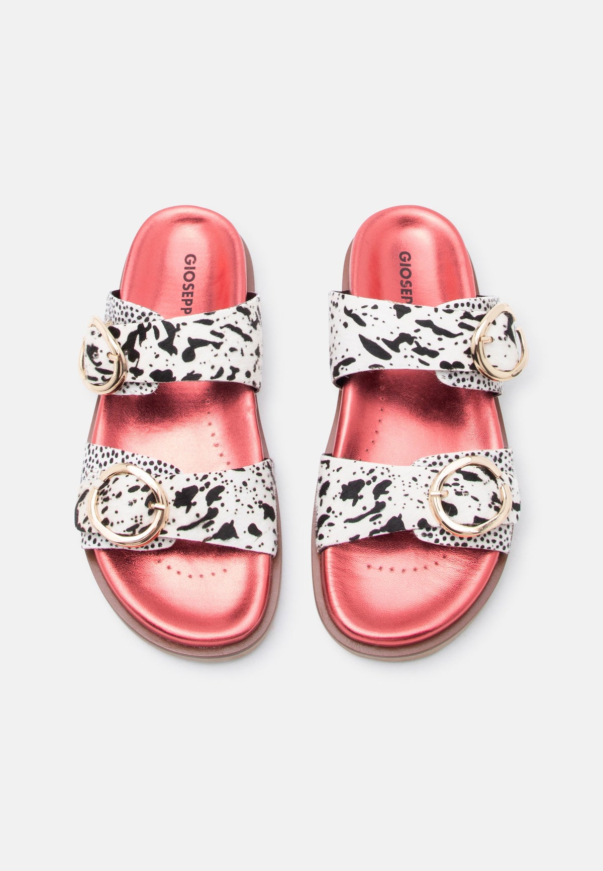 Gioseppo - Carney Red Animal Print Slider