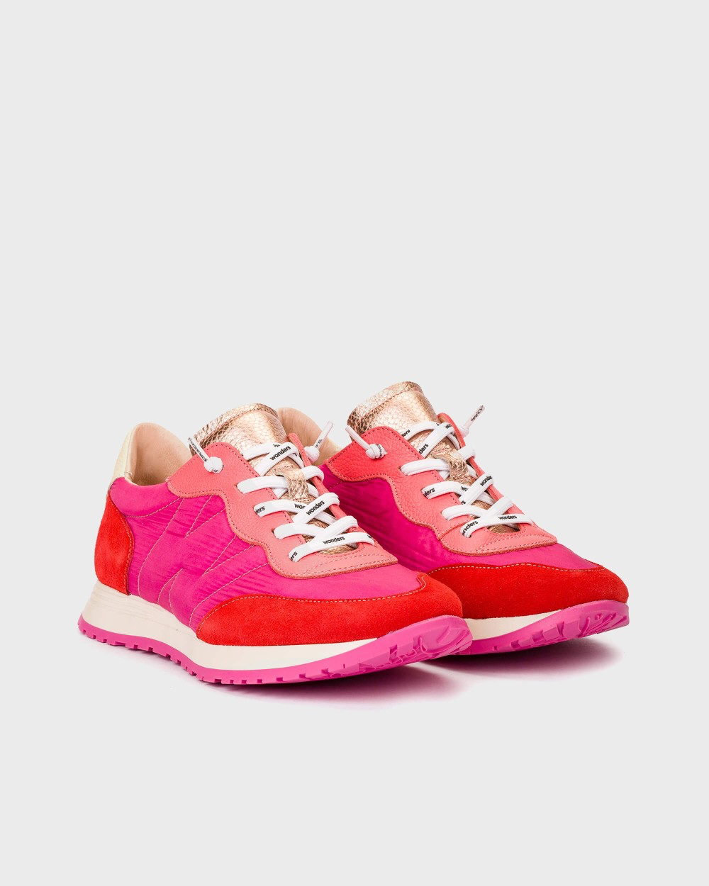 Wonders - A-4802 Pink/Red Trainer
