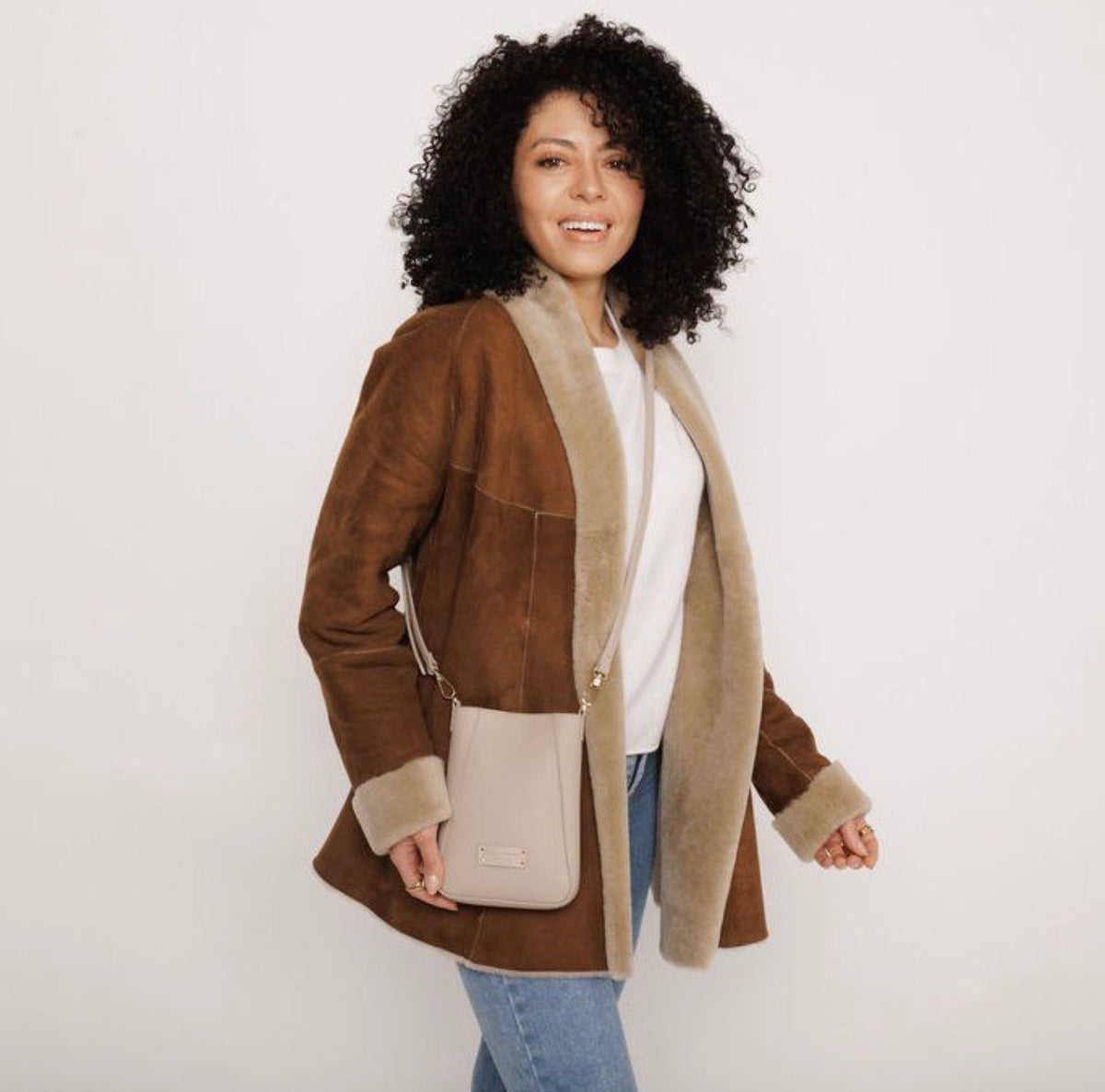 Alice Wheeler - Kensington Beige Phone Bag