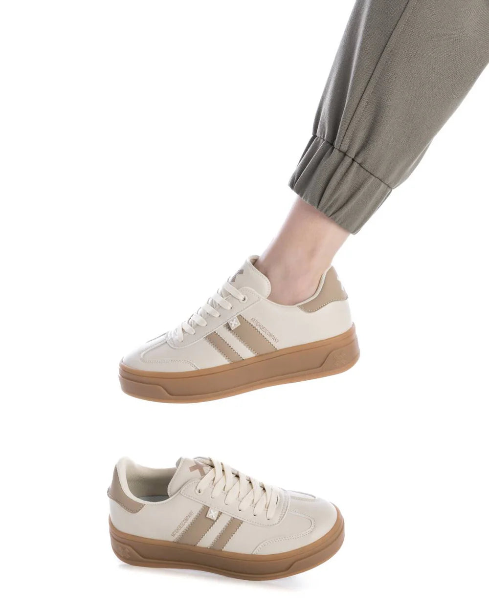 Xti - 143645 Beige Platform Trainer