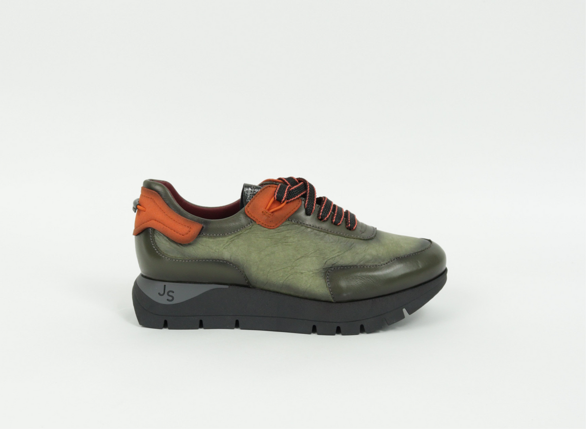 Jose Saenz - 2287 Khaki and Orange Wedge Shoe