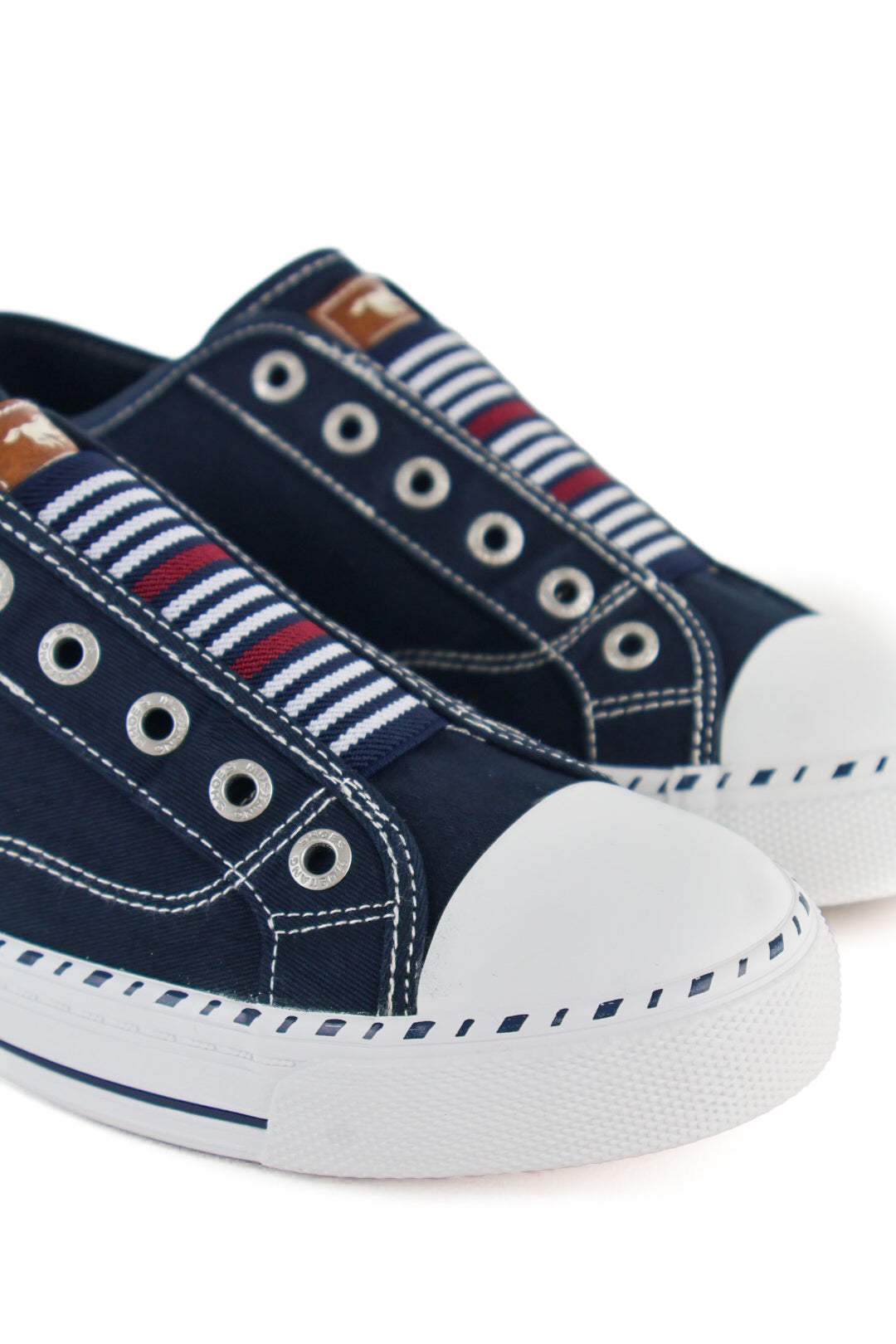Mustang - 26M0152002 Navy Slip On Canvas Trainer