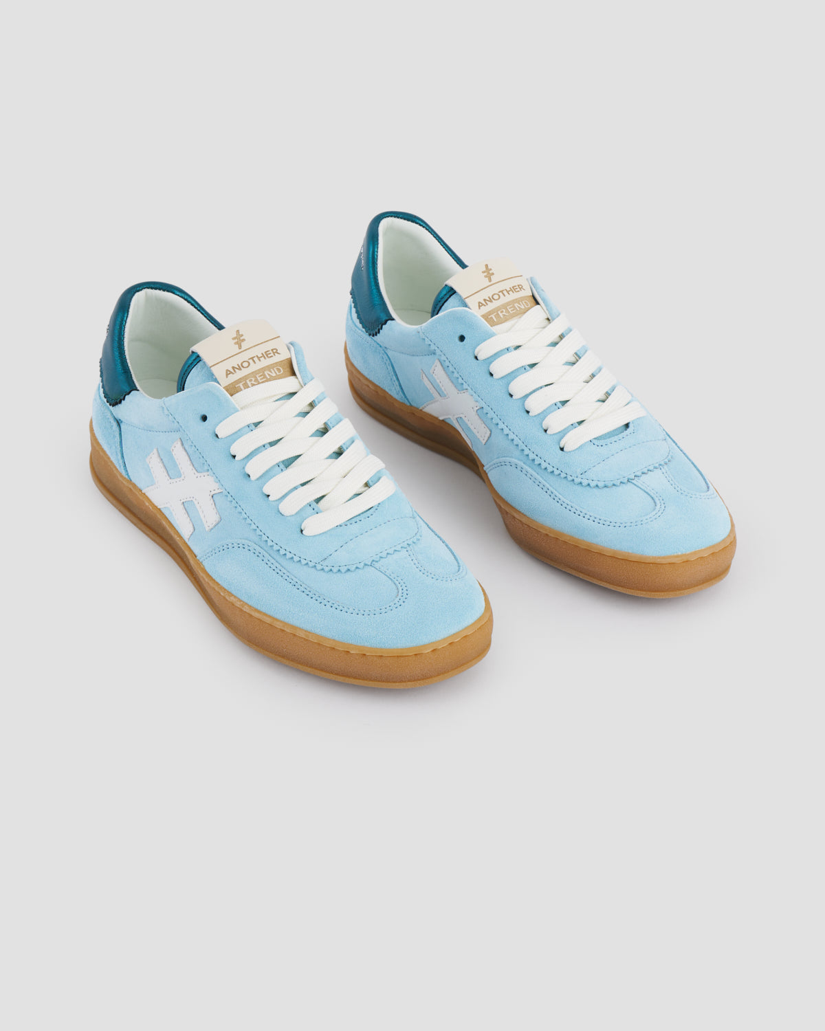 ANOTHER TREND - [A032M367 Light Blue] Blue Suede Trainer [Generous Fit]