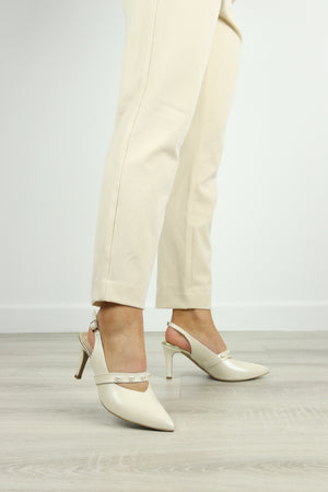 Rachels - S8469 Cream Slingback