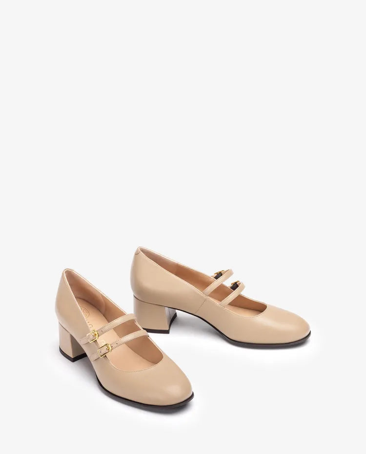 Unisa - Lenzel Nude Leather Mary Jane