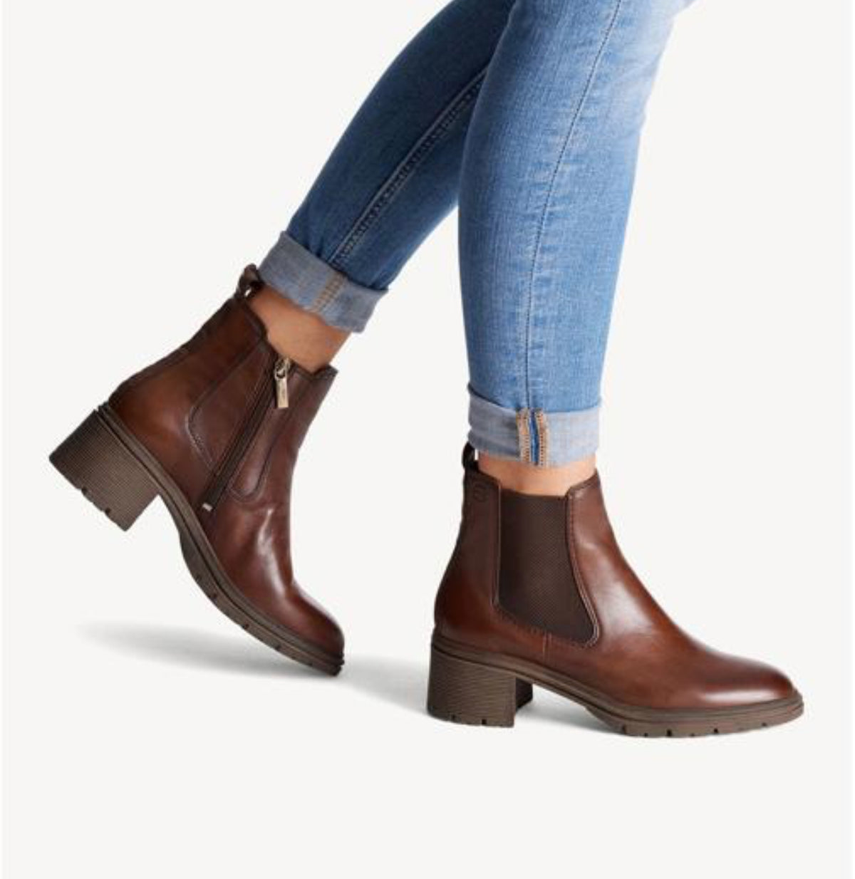 Tamaris - 25456 Brown Leather Chelsea Boot