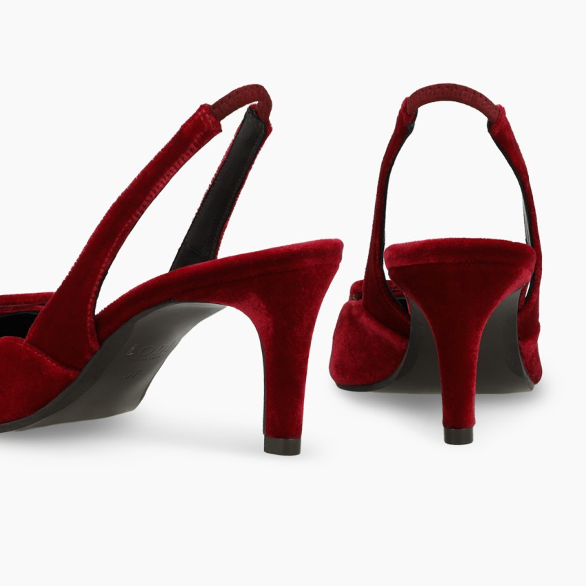 Lodi - Nestor Red Velvet Slingback