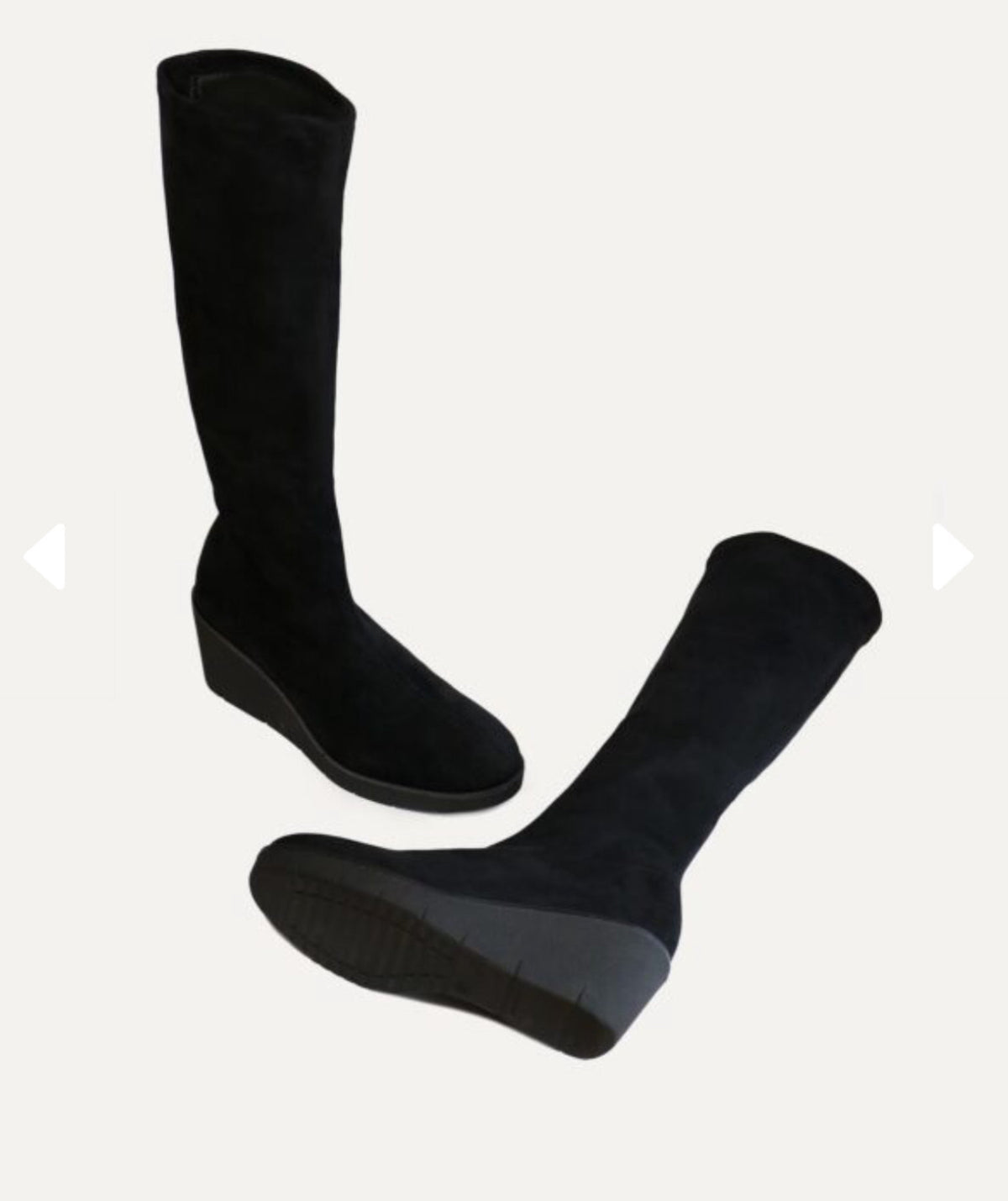 Miss Elastic - 76193 Black Wedge Sock Boot