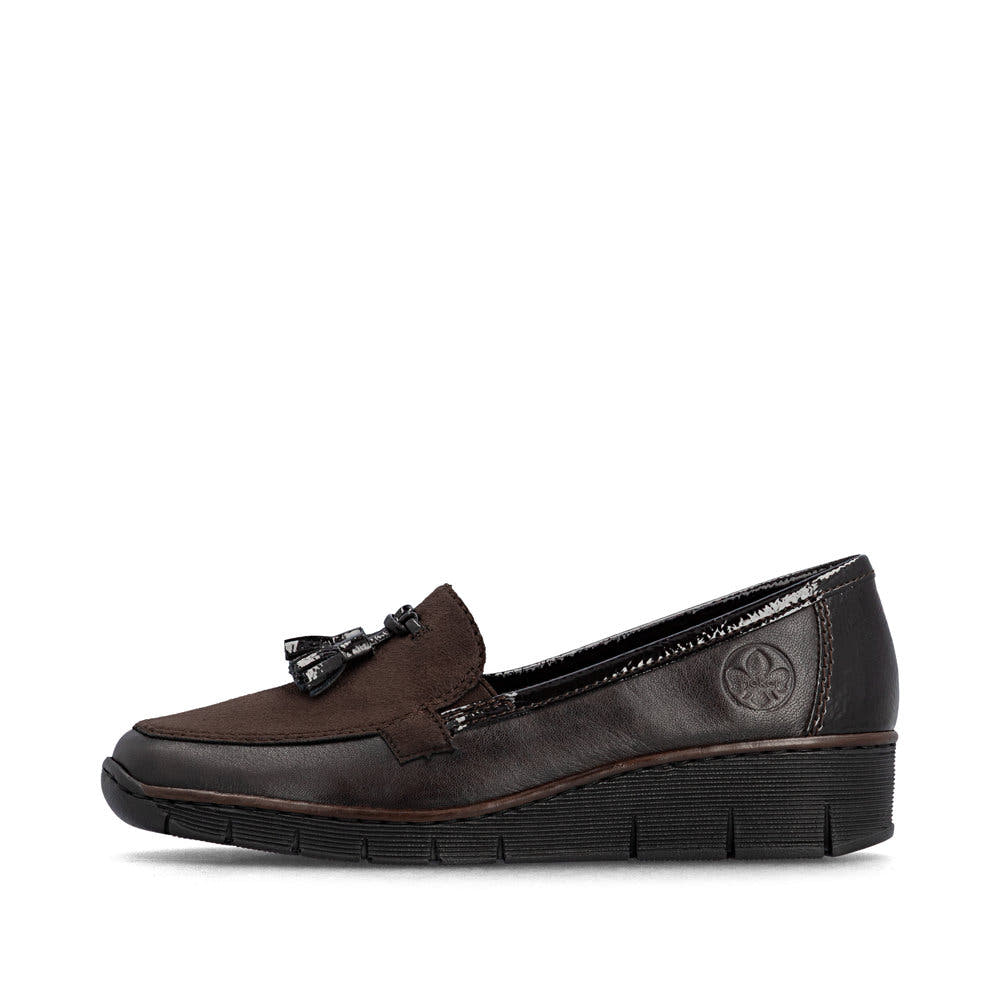 Rieker - 53771 Brown Wedge Loafer