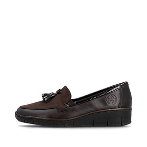 Rieker - 53771 Brown Wedge Loafer