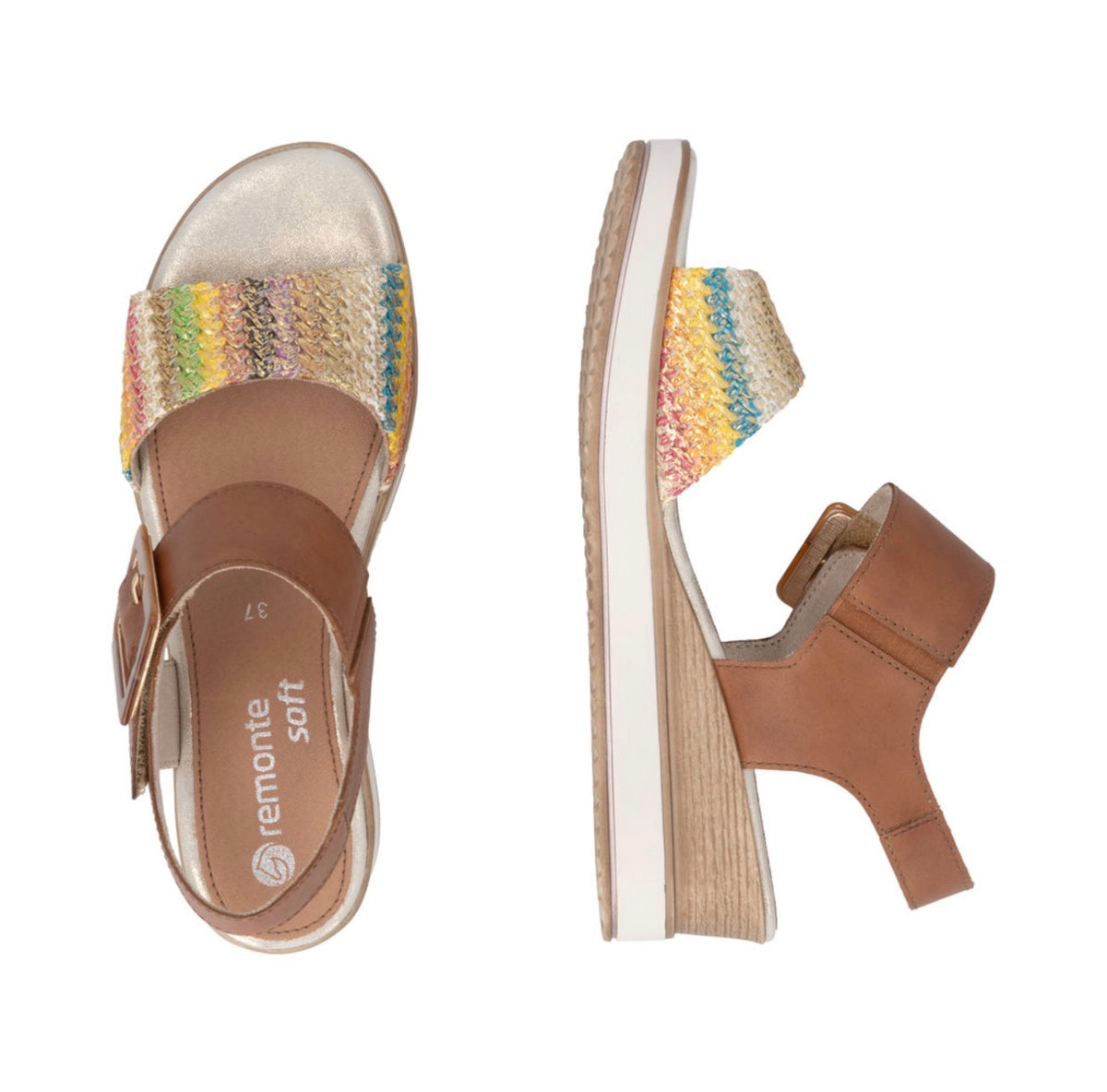 Remonte - D6453 Tan Multi Sandal
