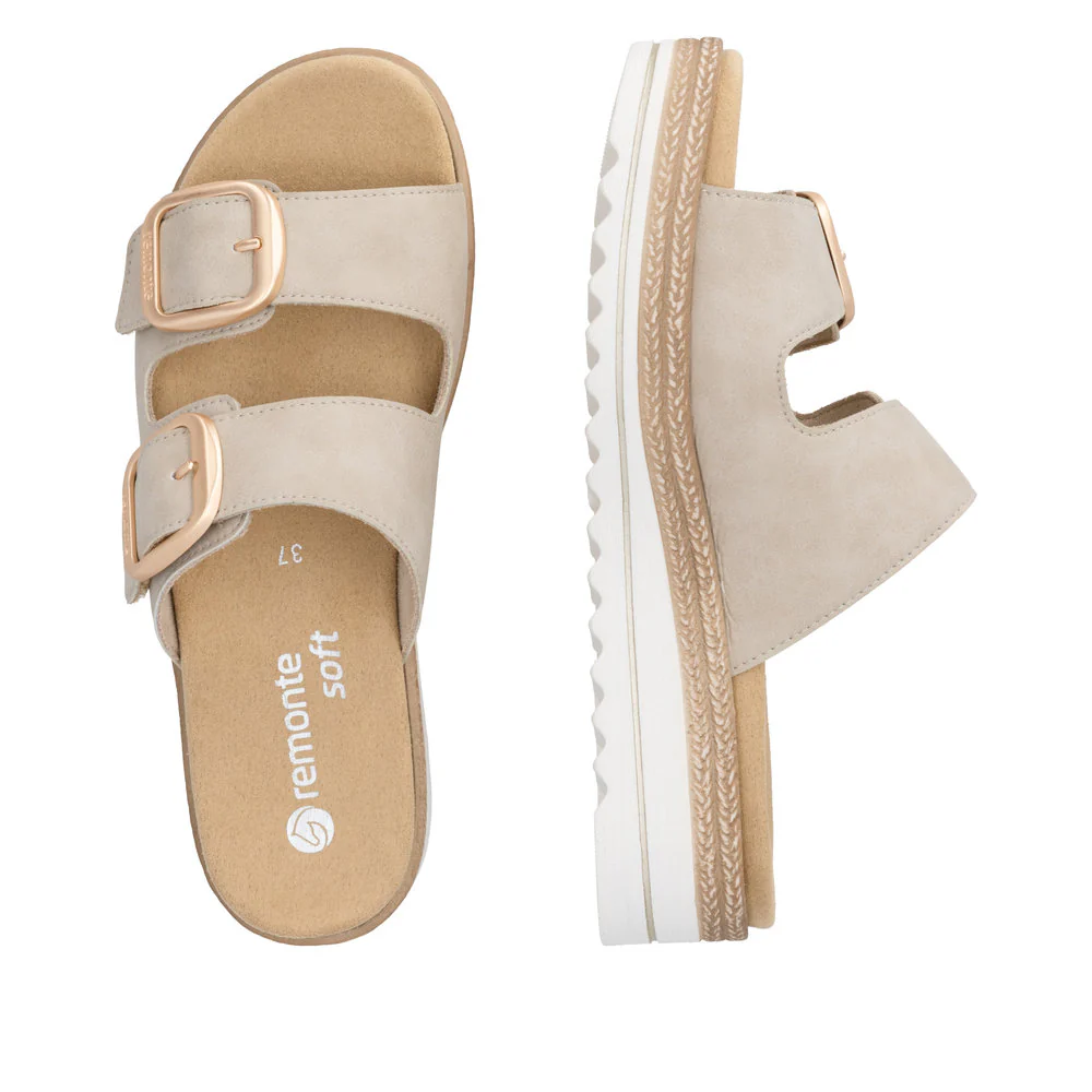 Remonte - D0Q66 Beige Buckle Slide
