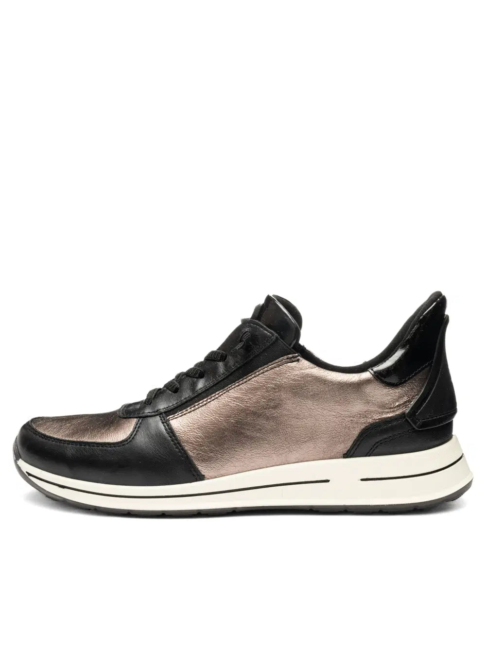 Ara - 24836 Black and Bronze Slip On Trainer
