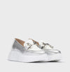 Wonders - A-3604 Silver and White Wedge Moccasin