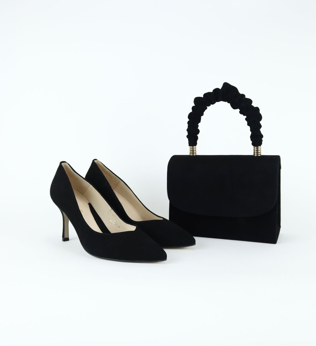 Rachels - Black Suede Clutch Bag