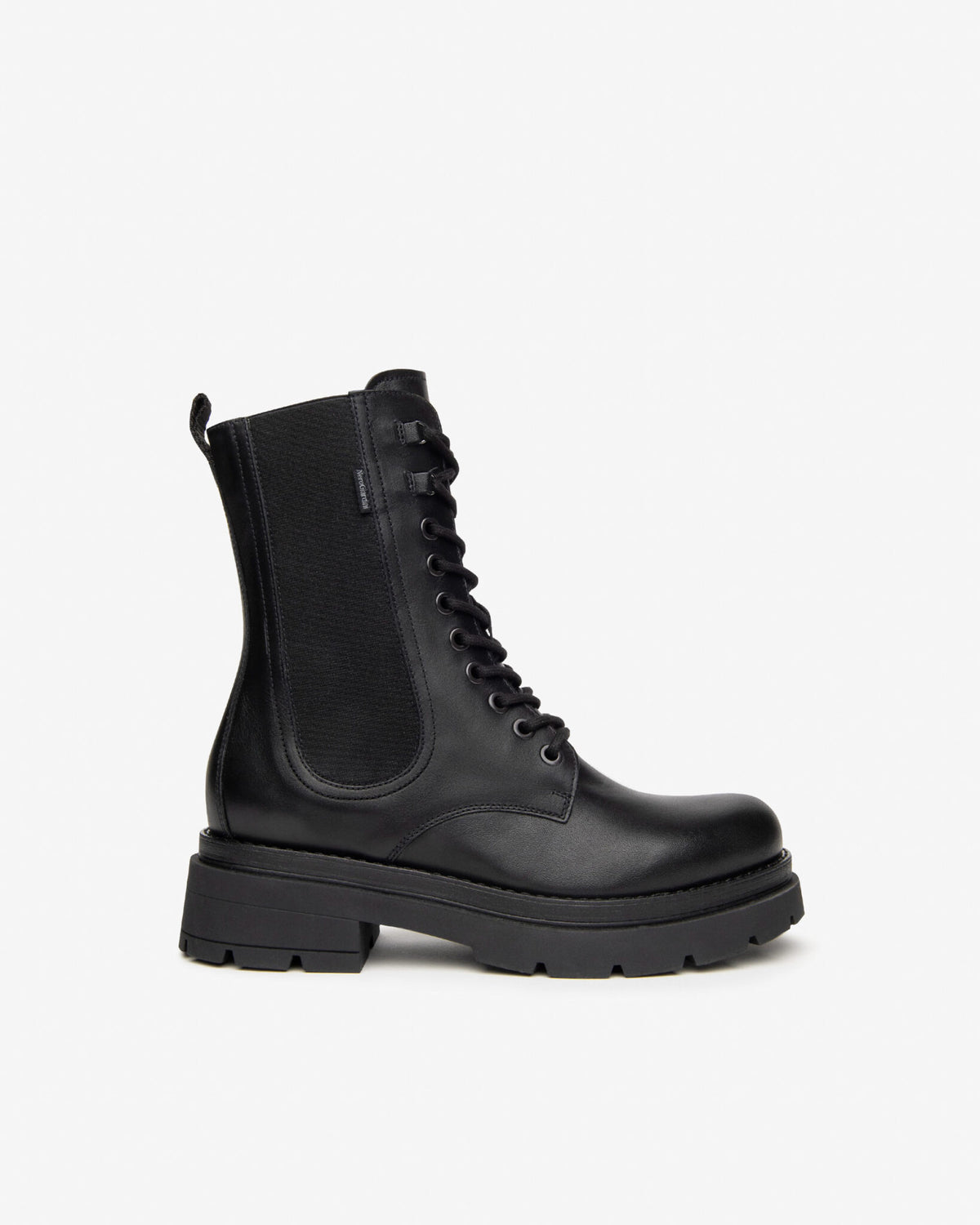 NeroGiardini - I411943D Black Elastic Biker Boot [Generous Fit]