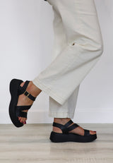 Oh My Sandals - 5969 Black Wedge Sandal