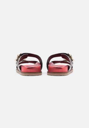 Gioseppo - Carney Red Animal Print Slider