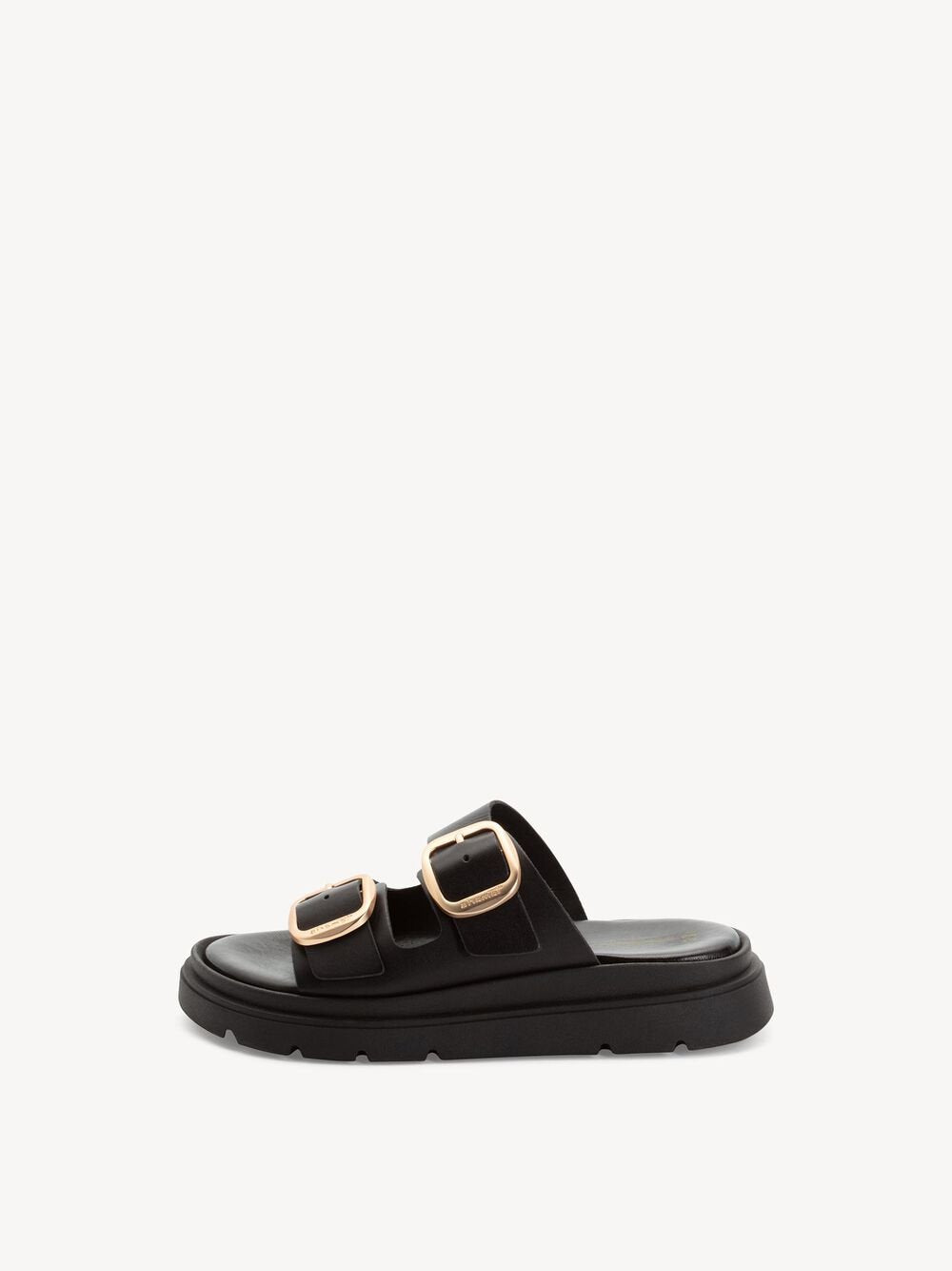 Tamaris - 27239 Black Double Buckle Mule