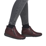 Rieker - 44281 Burgundy Tex Ankle Boot
