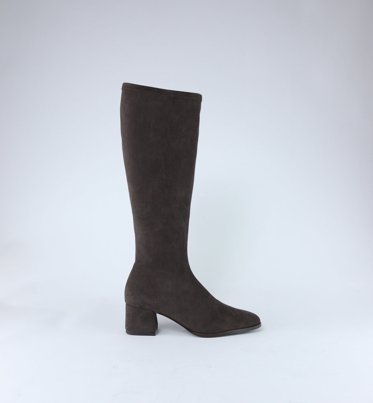 Miss Elastic - 78331 Brown Suede Knee High
