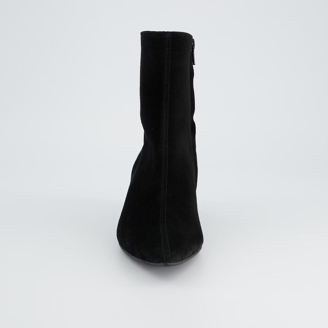 Paul Green - 8288 Black Suede Kitten Heel Boot