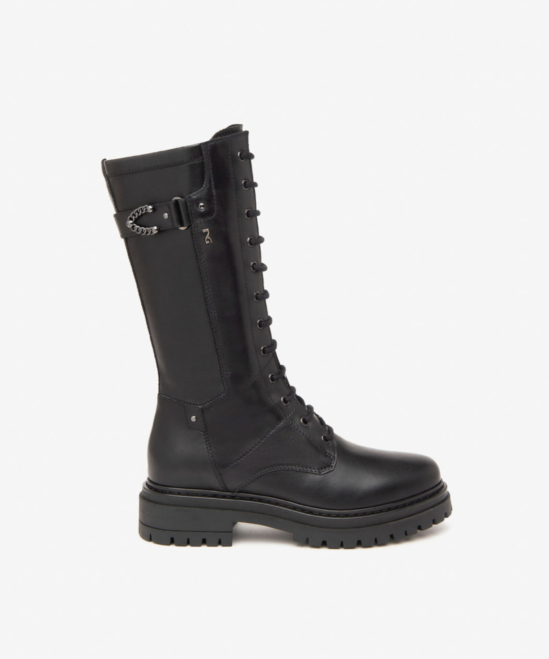 NeroGiardini - I411840D Black Laced Med Calf Boot