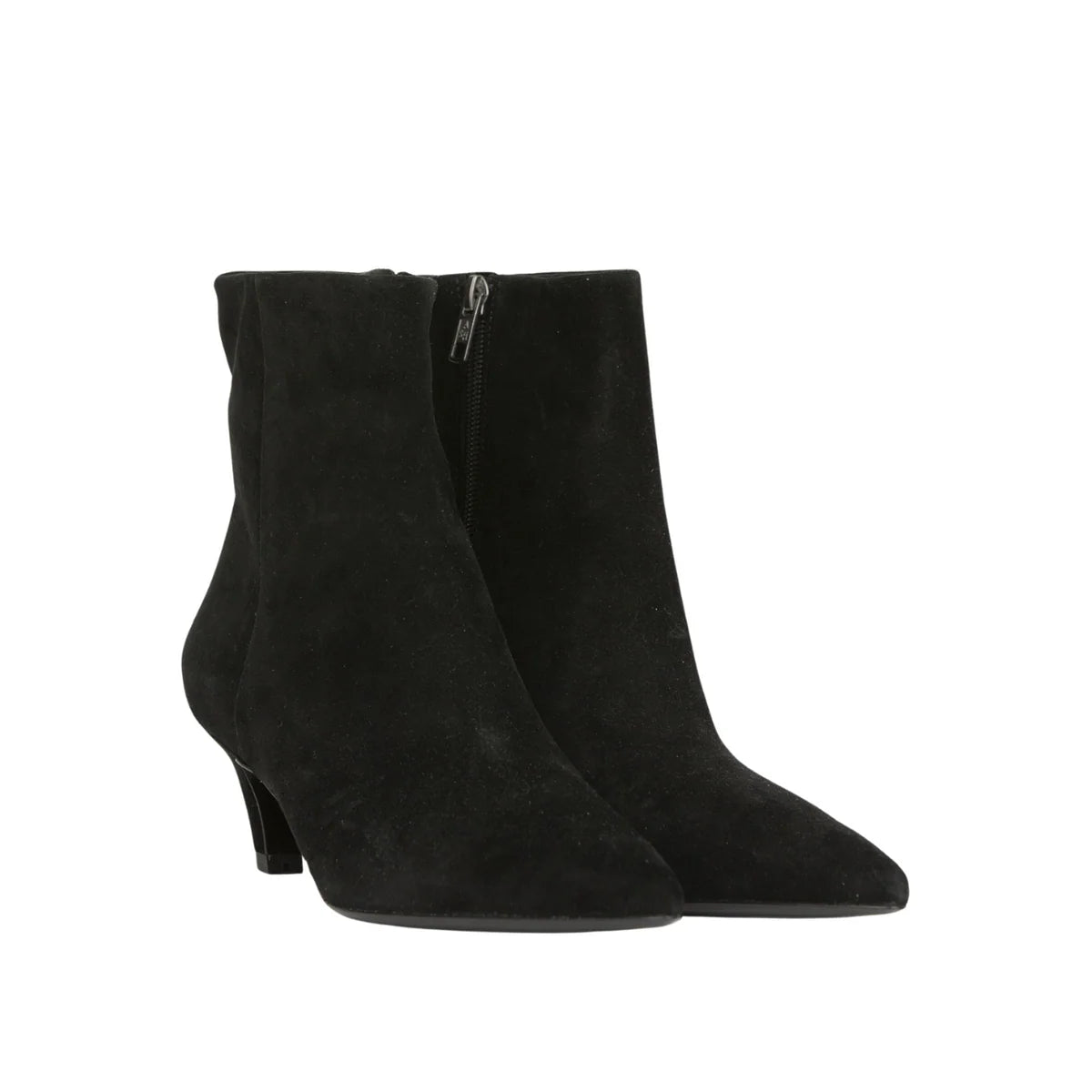 Ash - Vicky Black Kitten Heel Boot